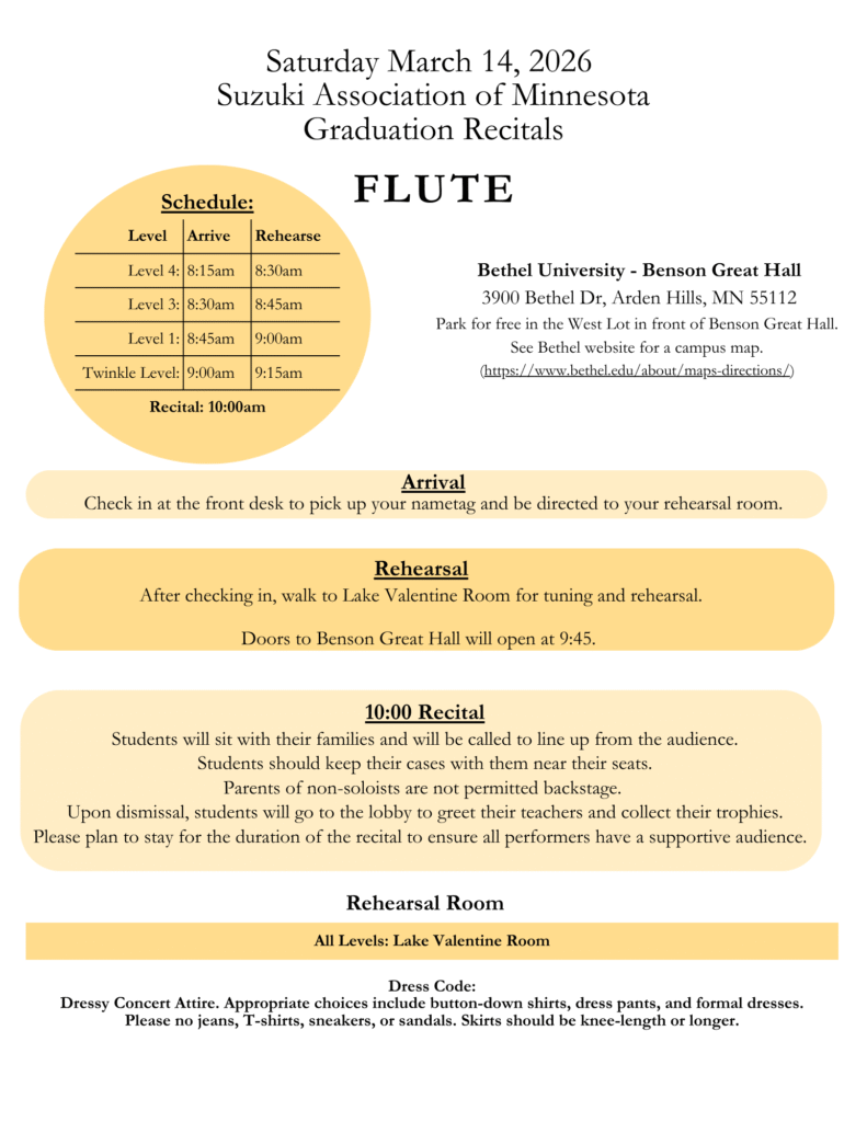 FLUTE – 2026 Suzuki Association of Minnesota Graduation Recitals (1)